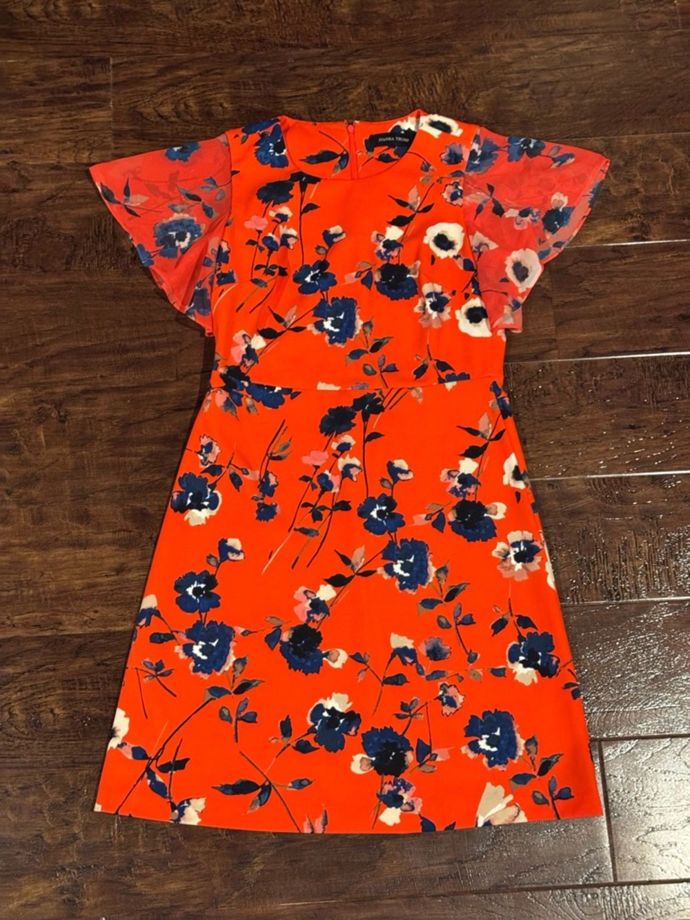 Ivanka Trump Floral Orange Patterned Dress Size 2